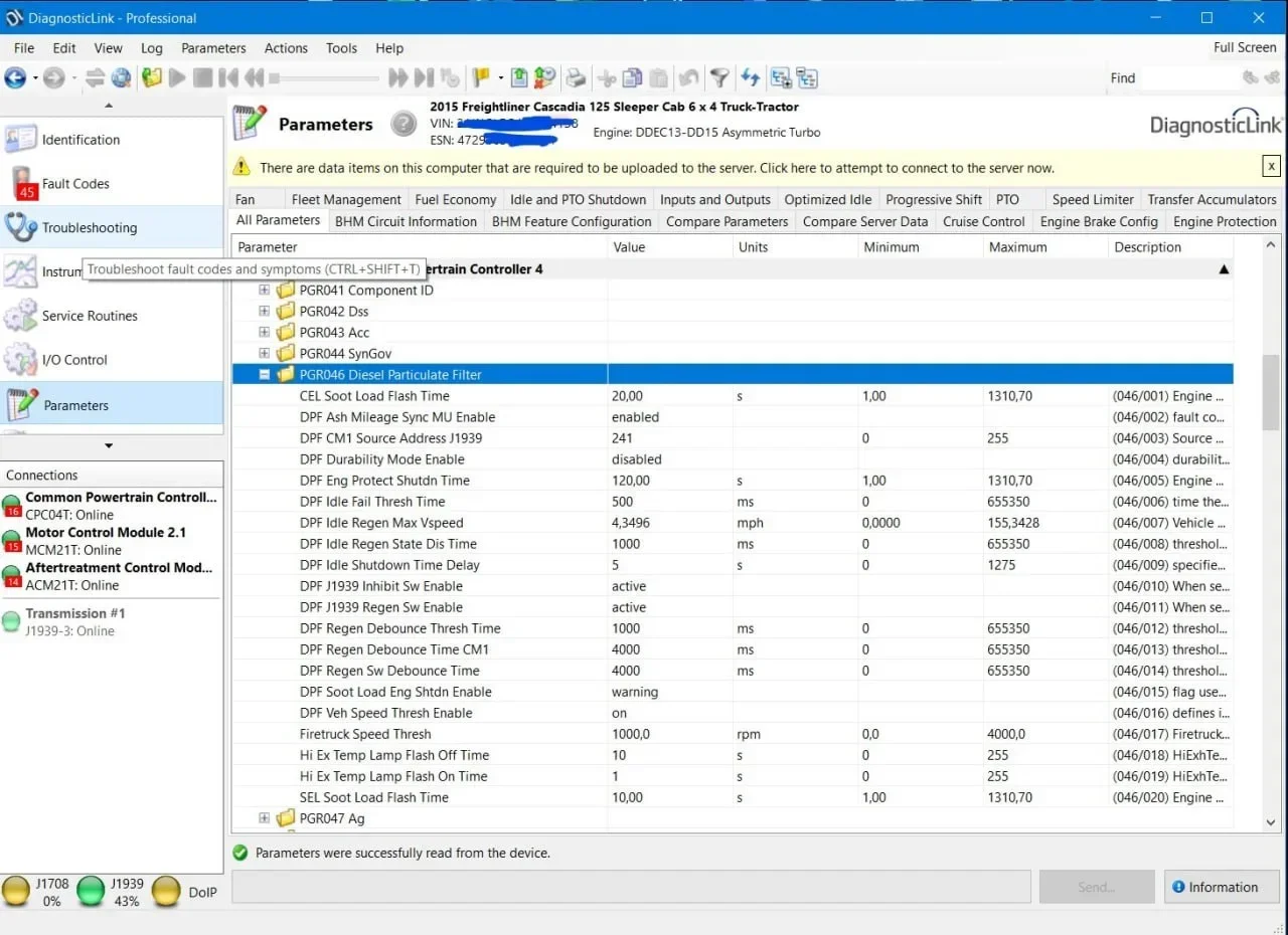 Detroit Diesel Diagnostic Link 8.13\8.20SP1 DDDL -Pro Level 10+ GRAYED Parameters Support +KEYGEN+Troubleshooting