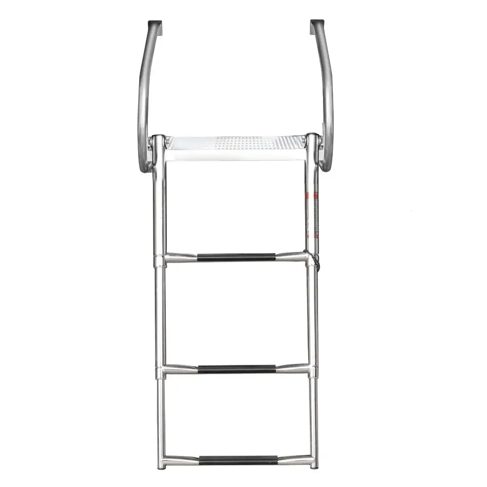 Boat Accessories Marine  S.S Boarding Stainless Steel Polished Ladder With ABS Swim Platform Dual Handrails