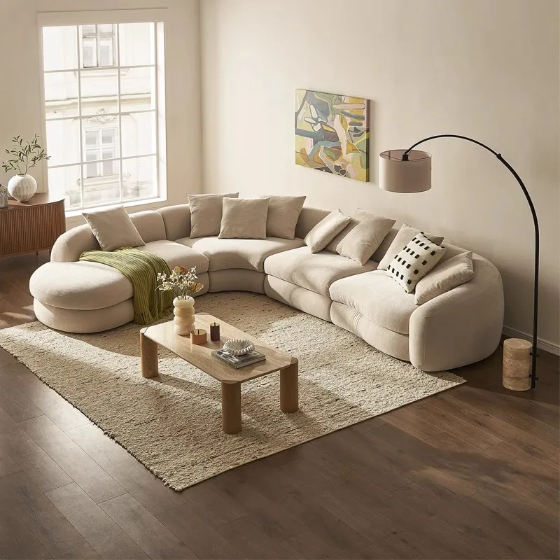 Europese Smalle Woonkamerbanken Beige Designer Hoekbank Woonkamerbanken Vloer Japanse Banken Woonkamer Meubels