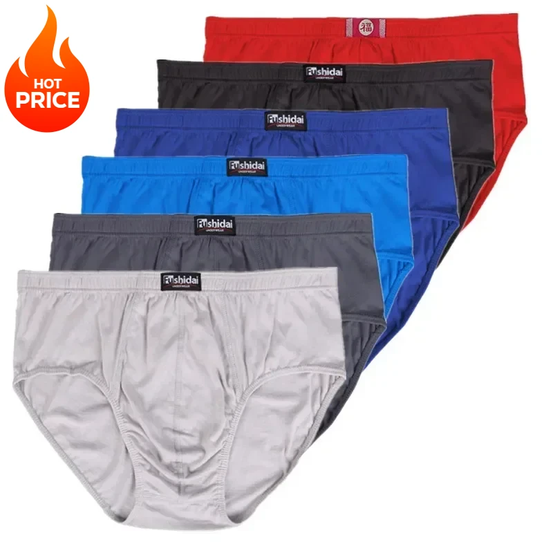 1Pcs Big Size Briefs Large Underwear For Men Underpants Cotton Breathable Boys Panties Undies Male Shorts Knickers 6XL 7XL 8XL