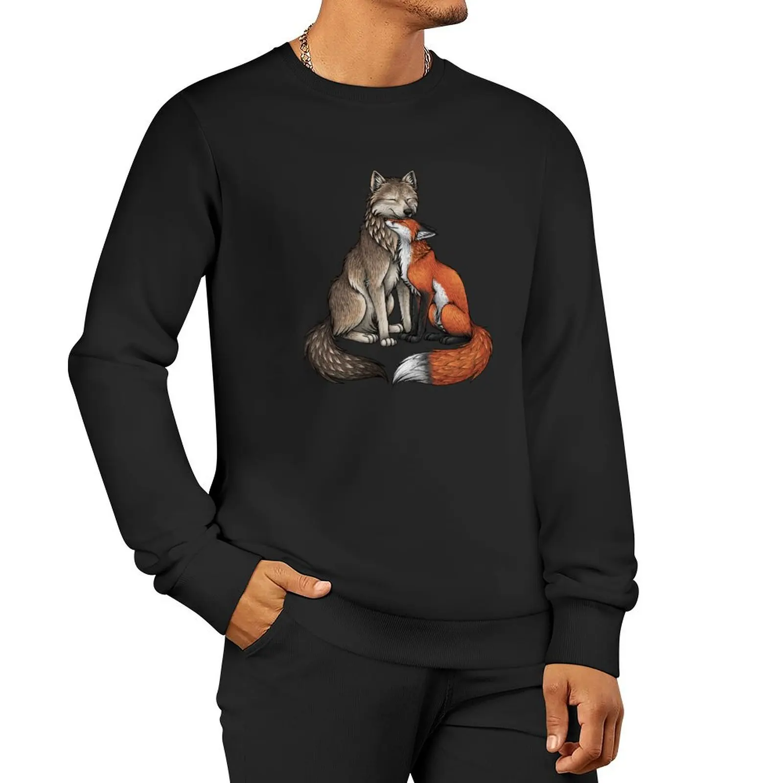 

Wolf & Fox Sweatshirt men wear men's sweat-shirt set clothes for men aesthetic sweatshirts