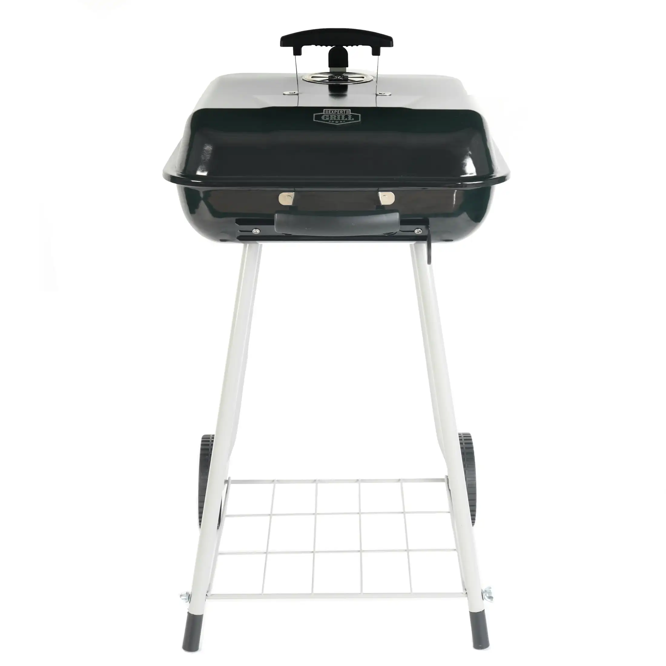 

Expert Grill 17.5" Square Steel Charcoal Grill with Wheels, Black