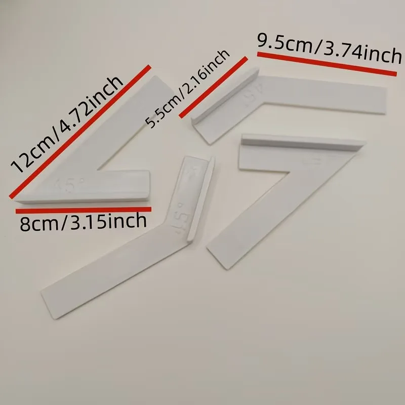 2pcs 45° Angled Stop Angle Rulers Woodworking Marking And Positioning Tools 45-Degree Angled Cutting And Alignment ﻿