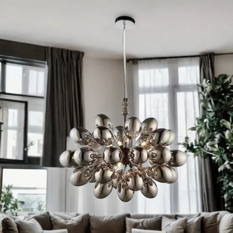

Premium Modern Dimmable Chandelier Light for Luxury Living Room Nordic-Inspired Ceiling Lamp with Glass Lustre for Elegant Home