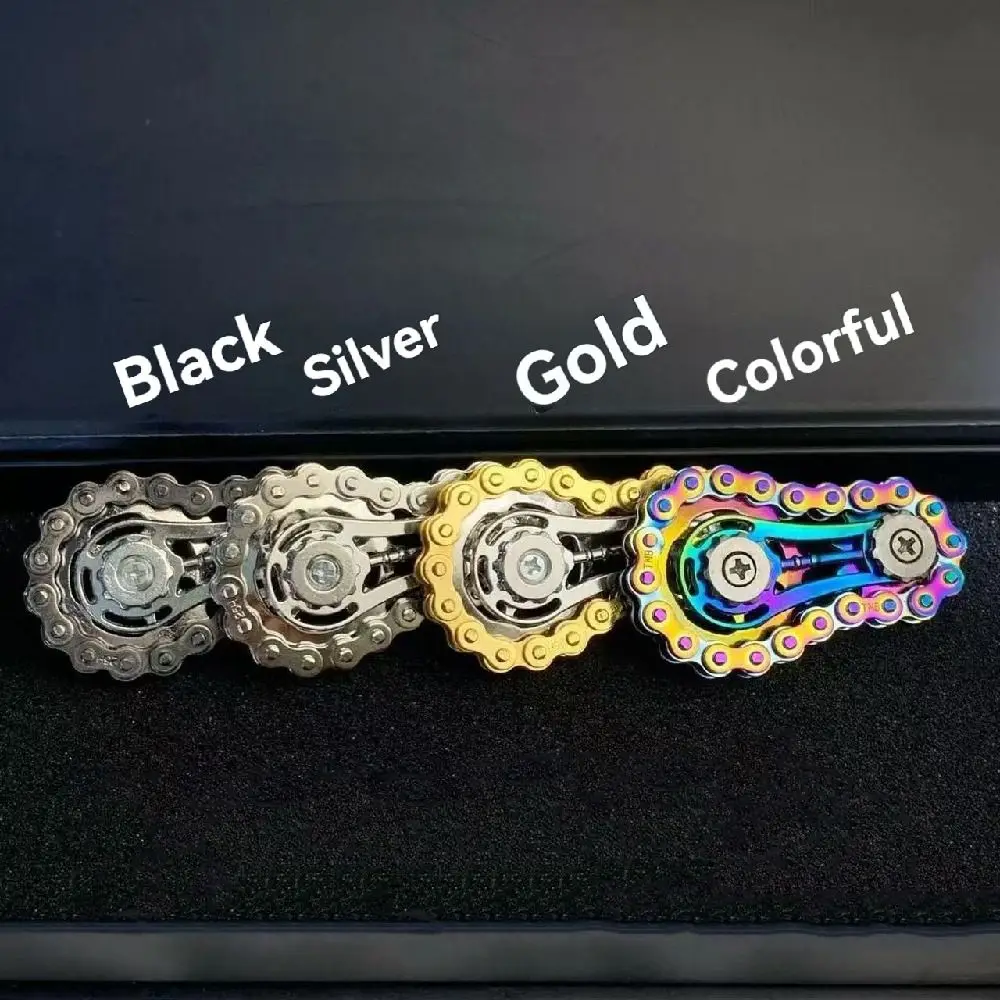 Creatieve Vliegwiel Fidget Spinner Tol Metalen Tandwielen Vingertop Gyro Zintuiglijke Spelen Nieuwigheid Wiel Gear Chain Gyroscoop