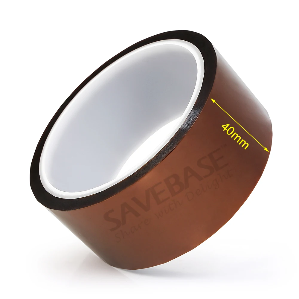 SAVEBASE 40MM x 33M 100ft Anti-Static High Temperature Heat Resistant Polyimide kapton Tape