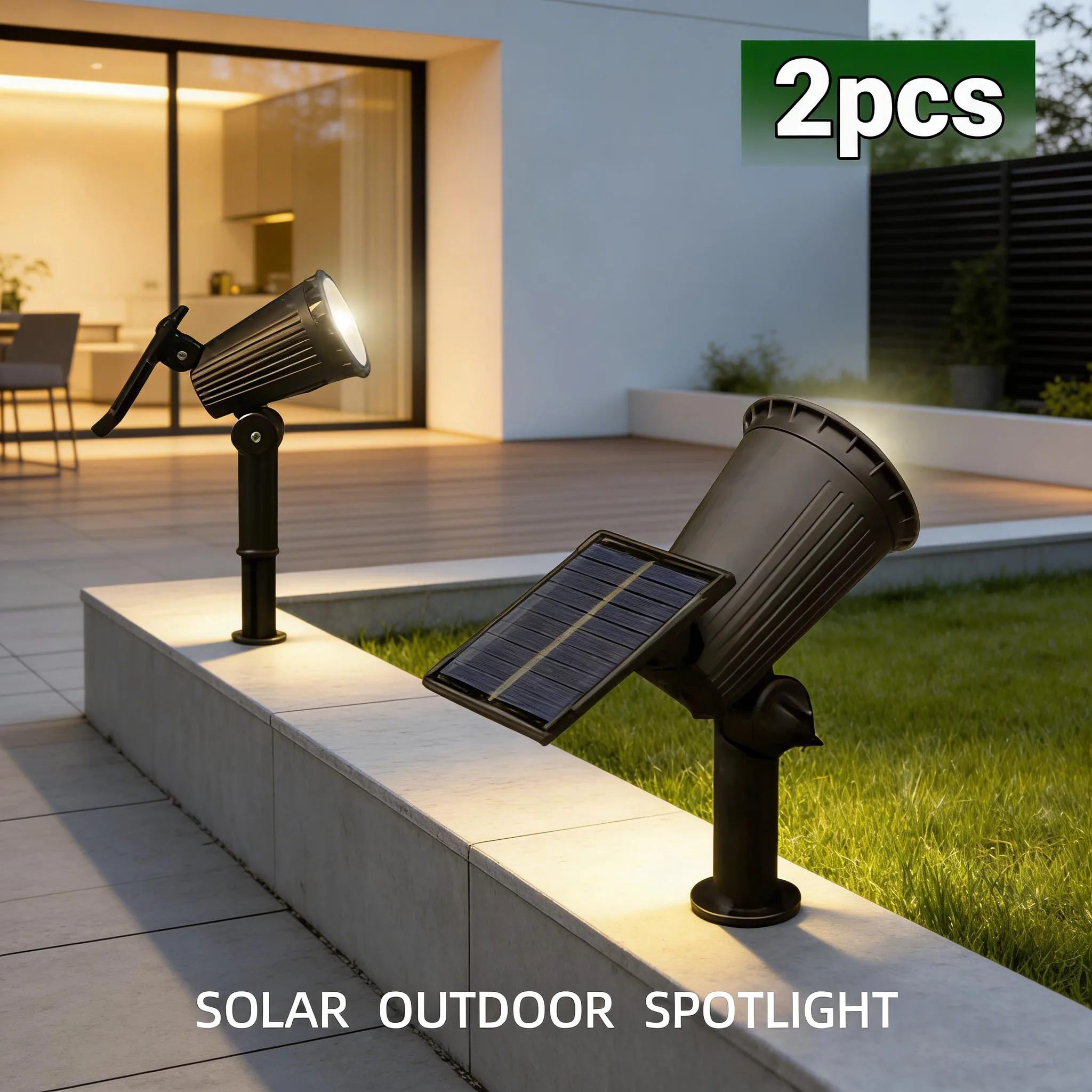 

Солнечный прожектор для газона с RGB-градиентом и 3 уровнями регулировки яркости, IP65 водонепроницаемый, для сада, патио, подъездной дорожки