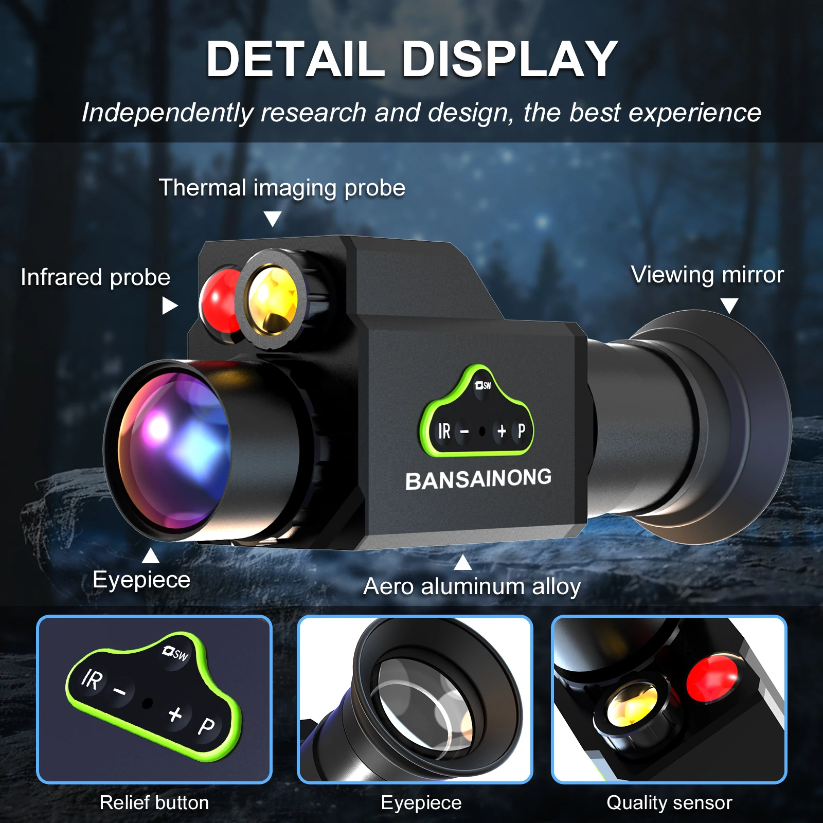 High-Definition 4K Thermal Imaging NV265pro Night Vision Device Dual System Infrared Cross-Sight Full Color All-In-One Telescope