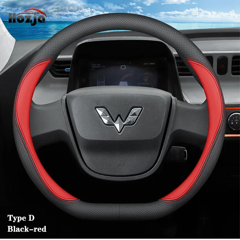 

Sport Car Steering Wheel Covers Anti-Slip PU Leather fit 37~38cm Steering Wheel Car-styling 9 Colors Auto Accessoires 2024