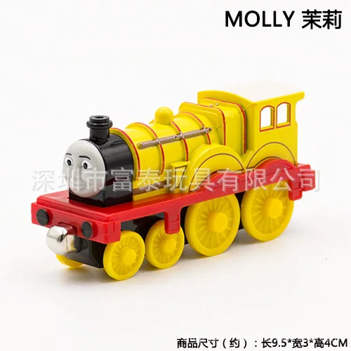 Manyetik Thomas ve arkadaşlar için tren çocuk oyuncakları Boy Diecast 1:43 alaşım peluş lokomotif dizel 10 Charlie Mavis Charlie hediye