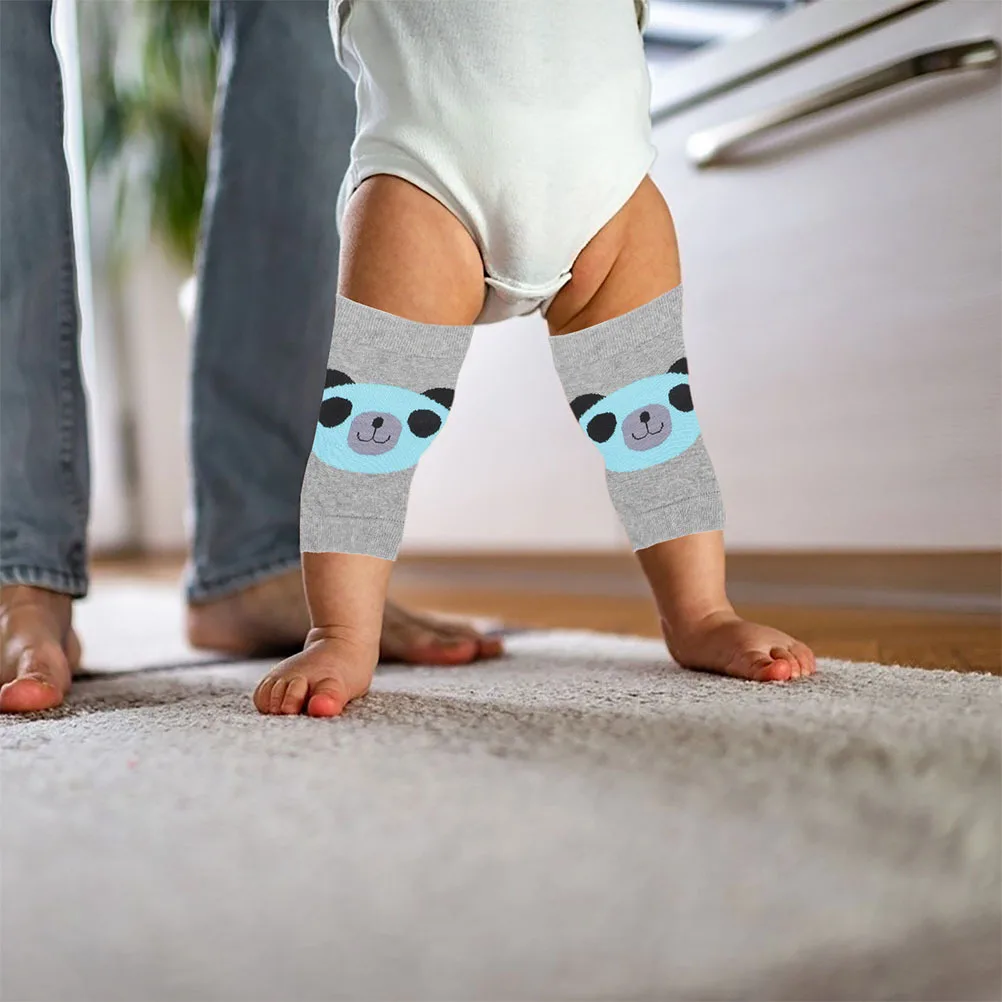 

2Pairs Children Knee Pads Baby Crawling Anti-Slip Soft Cotton Protective Lightweight Baby Toddler Crawling Pads