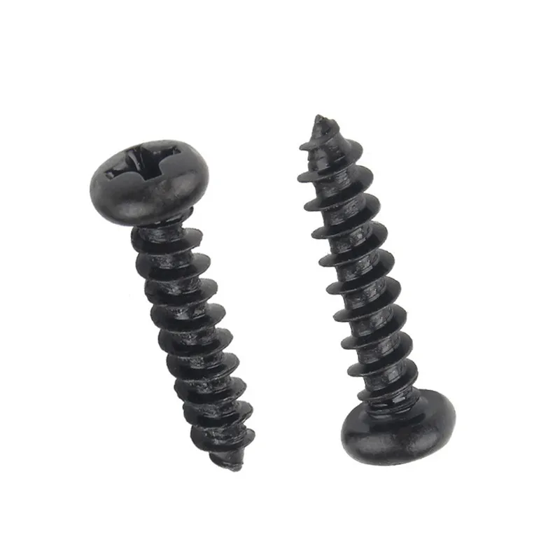 50Pcs Laptop Self Tapping Screws Glasses M1 M1.2 M1.4 M1.7 M2 M2.3 M2.6 M3 M3.5 M4 Phillips Cross Round Head Wood Screws 100Pcs