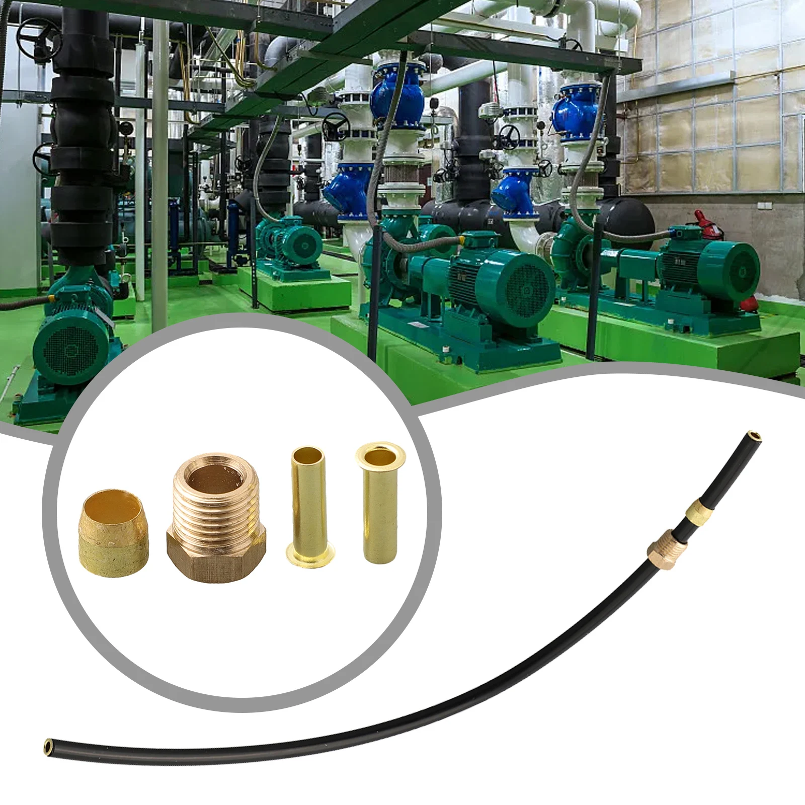 Oilfree Air Compressor Nylon Hose Copper Accessories Connects Pressure Switch And Check Valve Durable Construction 22