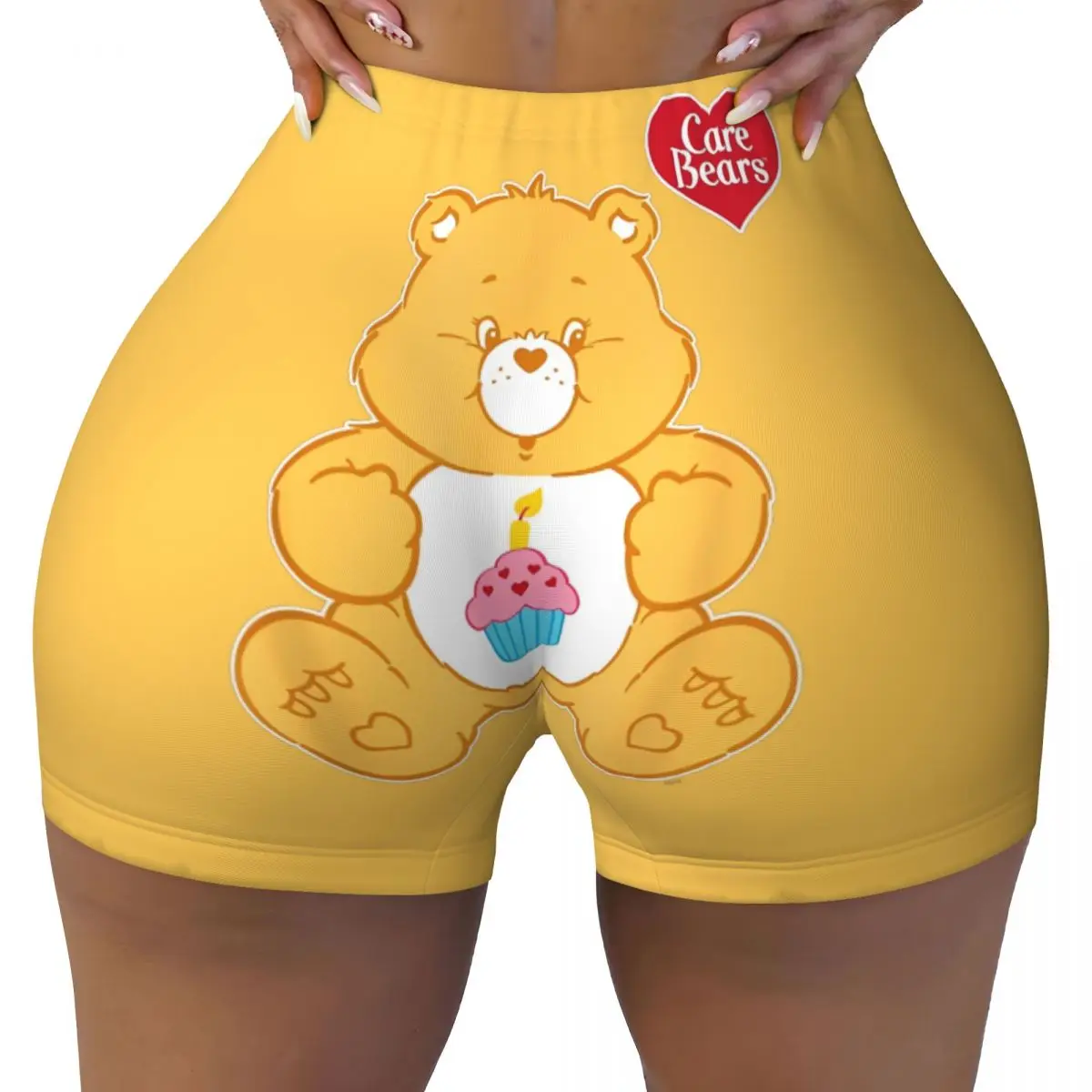 

Care Bears Birthday Bear High Waist Yoga Shorts for Women Lift Sports Fitness Workout Gym Leggings