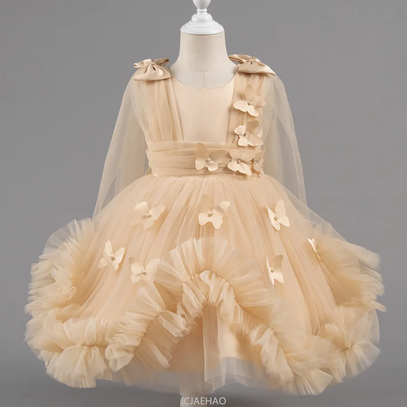 

Party Dress 2025 Girls Princess Gown Flower Girl Pageant Outfit Piano Recital Birthday Wedding Ballerina Skirt Formal Occasion