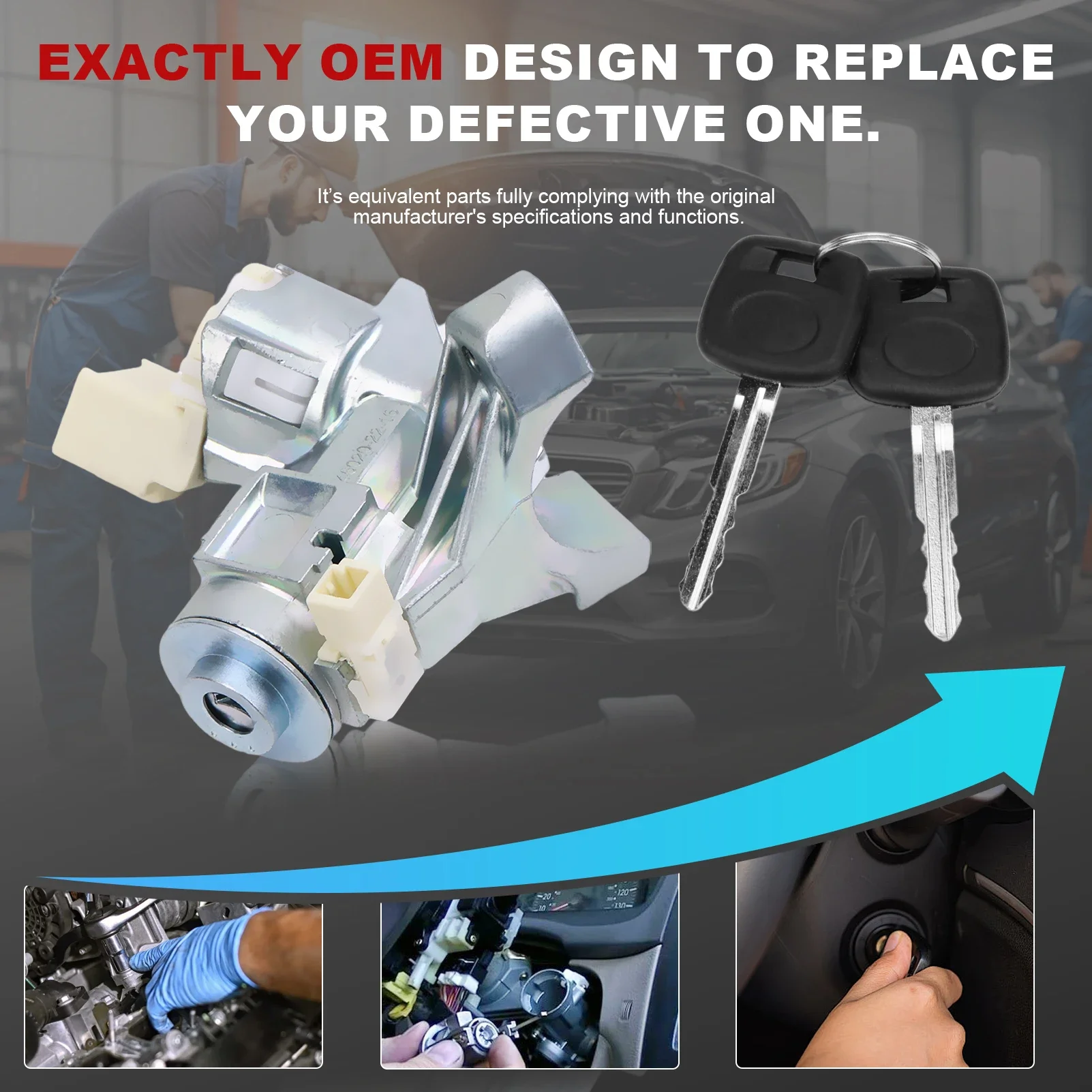 

Car Ignition Lock Cylinder Switch Assembly with 2 Keys 45020-22-16 FOR Toyota Camry Yaris Tacoma 2005-2015 450202216