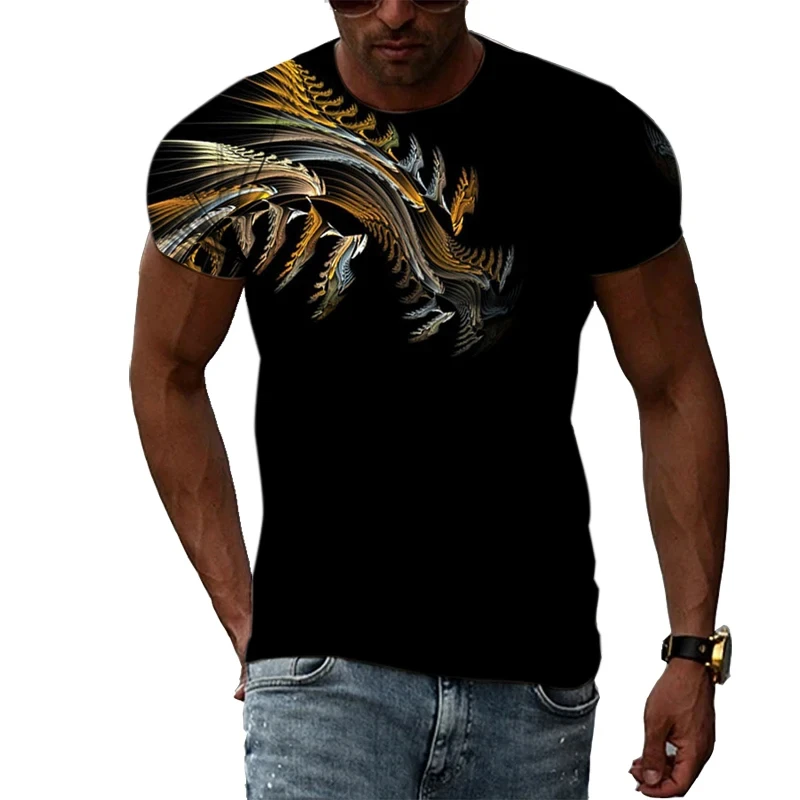 Camiseta de moda de verano con personalidad abstracta para hombres y mujeres, camisetas de calle de Hip Hop, camisetas de gran