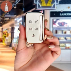 Fashion TPU Car Key Case Cover For Land Rover Range Rover Sport Discovery 3 4 Elander 2 Evoque Accessories Holder Shell Keychain