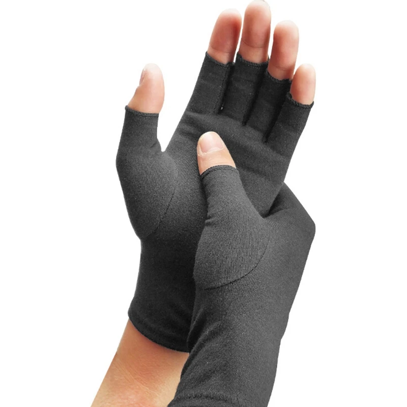 Compression Arthritis Gloves Half Finger Lightweight Breathable Wrist Gloves  Anti Arthritis Therapy Pain Joint Relief Handwear