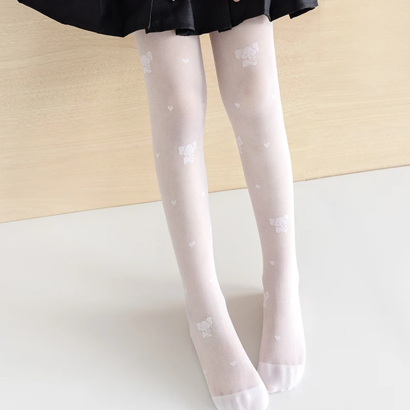 

A pair of soft and breathable summer mesh shorts for girls, cute and versatile elephant tights