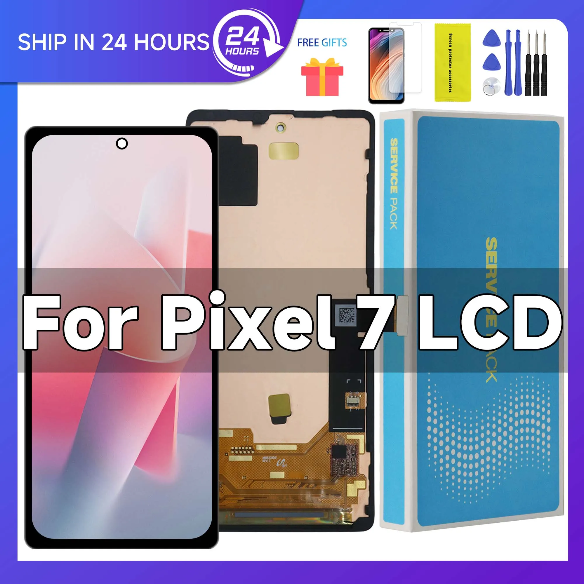 Screen For Google Pixel 7 Lcd Display Digital Touch Screen with Frame for Google Pixel 7 GVU6C GQML3 GO3Z5 Screen Replacement