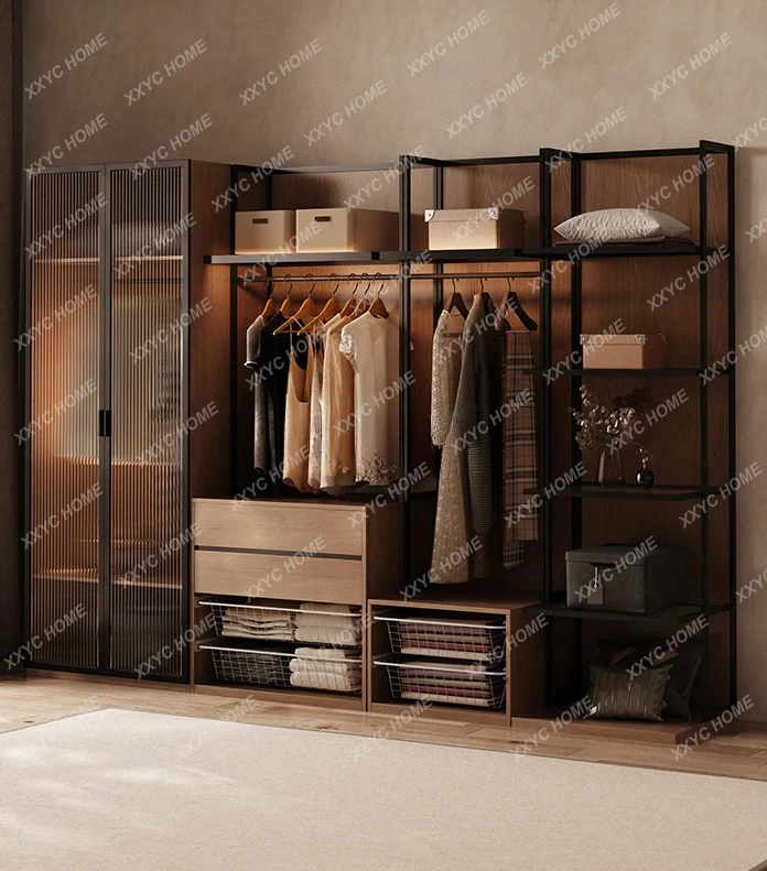 Sili Style Open Cloakroom Metal Wardrobe Home Bedroom Small Apartment Component Wardrobe