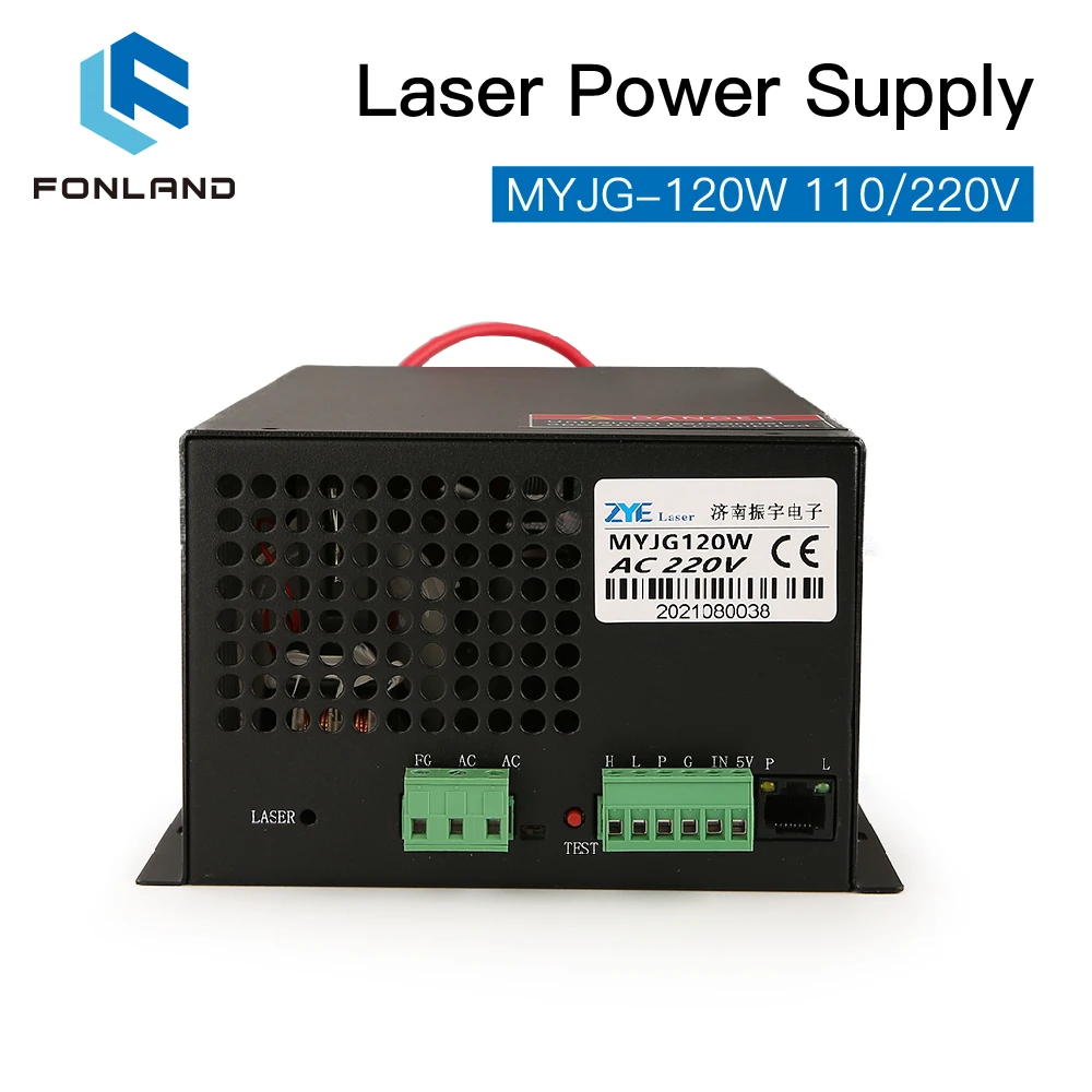 Imagem -03 - Fonland-myjg Laser Fonte de Alimentação Substituição 110 v 220v para Reci w4 t4 Efr Cdwjco2 Máquina de Corte do Tubo do Laser 120w