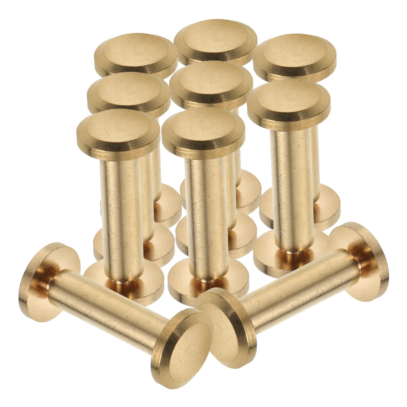 10 個のバインディングスクリューポスト銅スクラップブックバインダーキットフォトアルバム用財布ベルトバックルバインディングボルトネジリベット