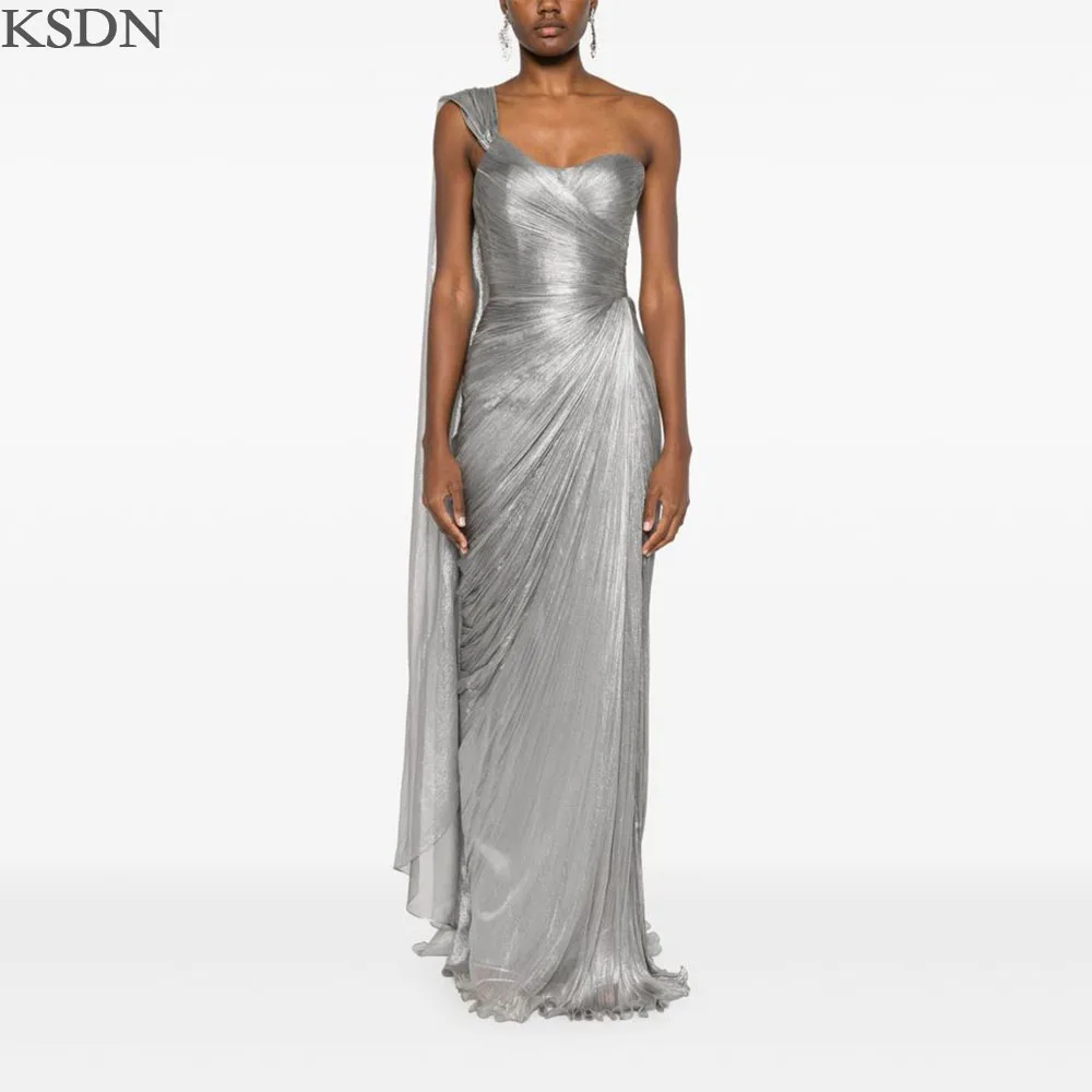 

KSDN Элегантные женские вечерние платья 2025 Роскошные платья без рукавов длиной до пола с скользящим шлейфом Вечерние платья Vestidos