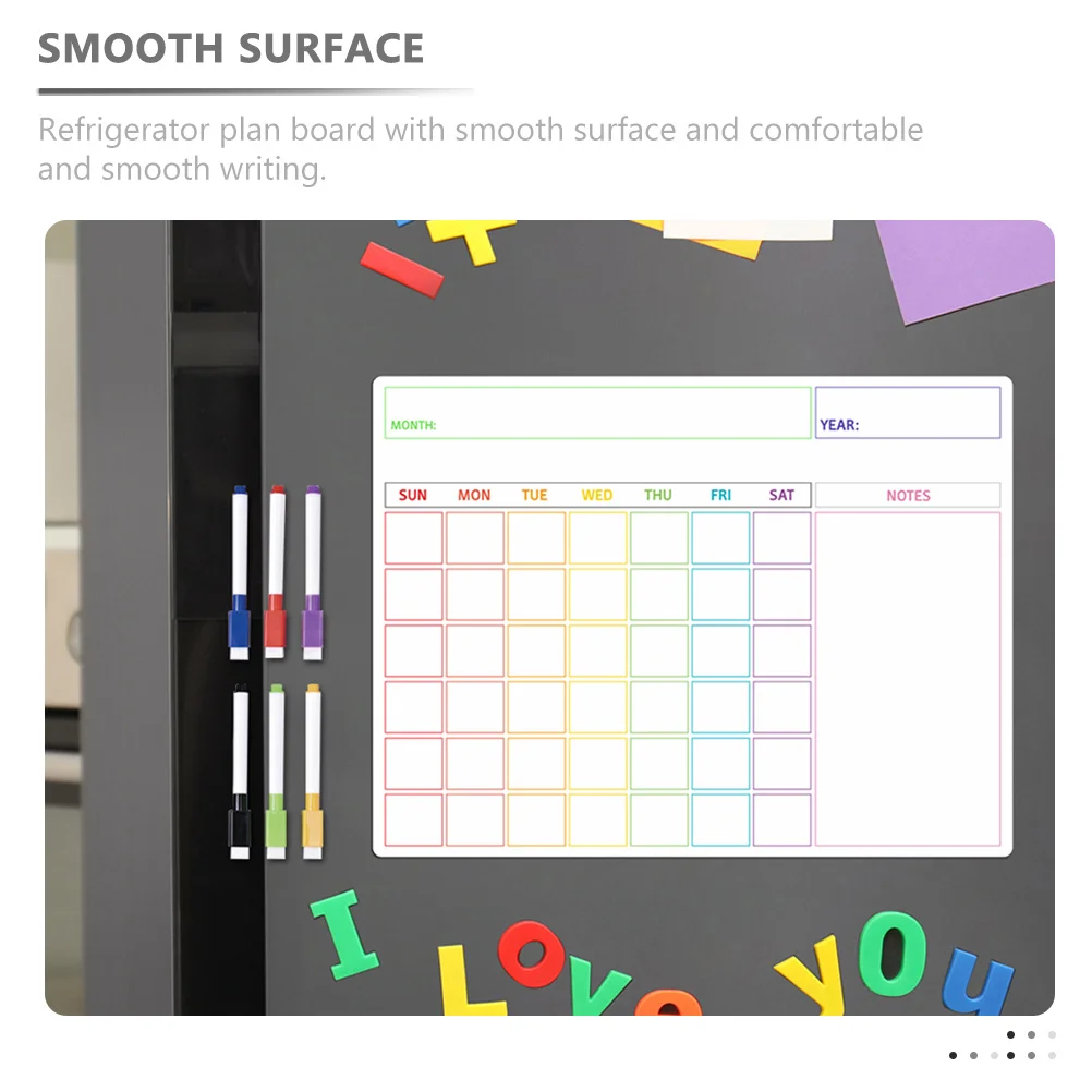 

Magnetic Message Board Practical Dry Erase for Refrigerator Schedule Fridge Set Memo