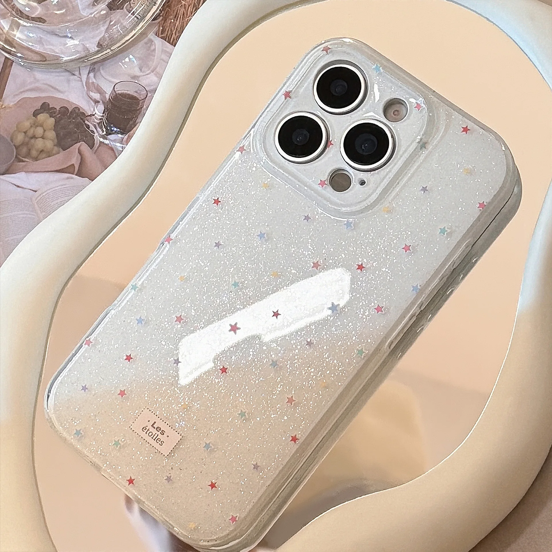 الكورية تألق بريق كامل الشاشة الملونة ستار لينة قضية الهاتف آيفون 16 15 14 13 12 برو ماكس للصدمات الغطاء الواقي