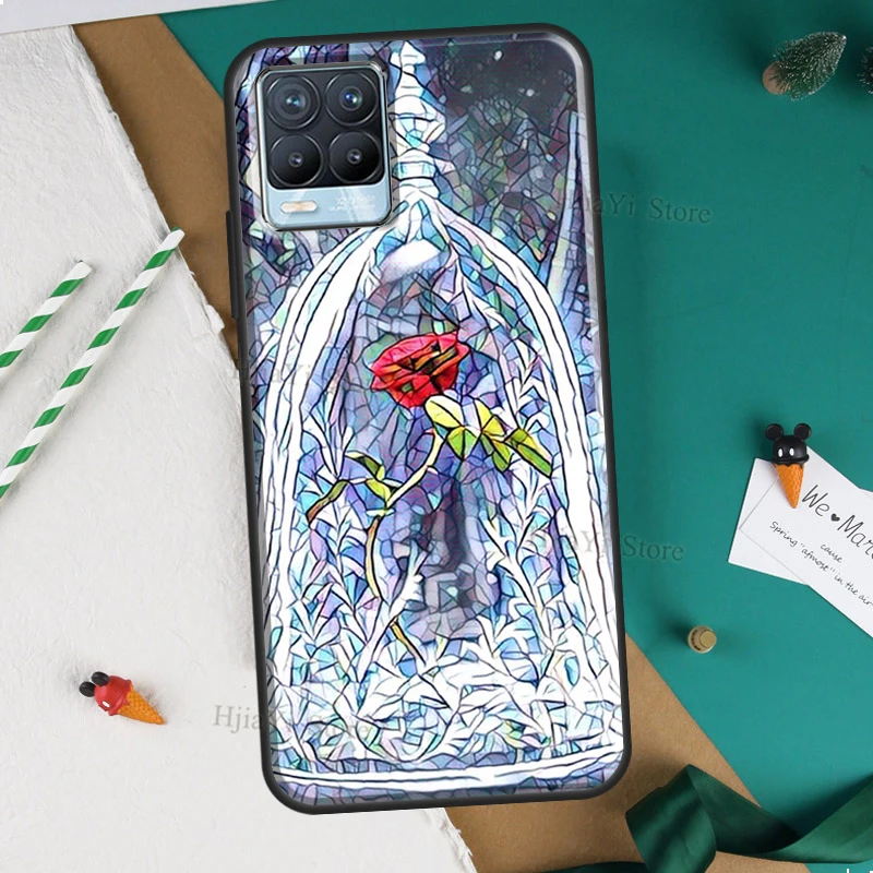 Stained Glass Rose Galaxys For Realme C55 C35 C33 C31 C30 C21Y GT Neo 5 10 11 Pro Plus OnePlus 11 10T Nord 2 2T Case