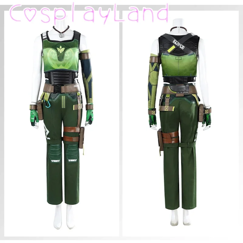 Valorant Skye Cosplay Costume Top Pants Accessories Outfit Women Battle Suit Christmas New Year Halloween Roleplay Custom Size