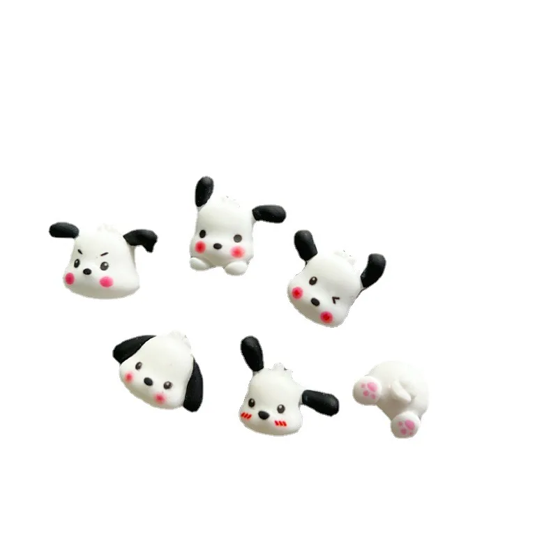 10pcs miniso sanrio pochacco cartoon nail charms for diy nail making kawaii cute resin nail art decoreation