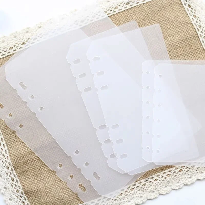 A4 B5 A5 A6 A7 2Pcs Loose-leaf Divider and Baffle PP Transparent Matte Loose-leaf Universal Notebook Divider Accessories