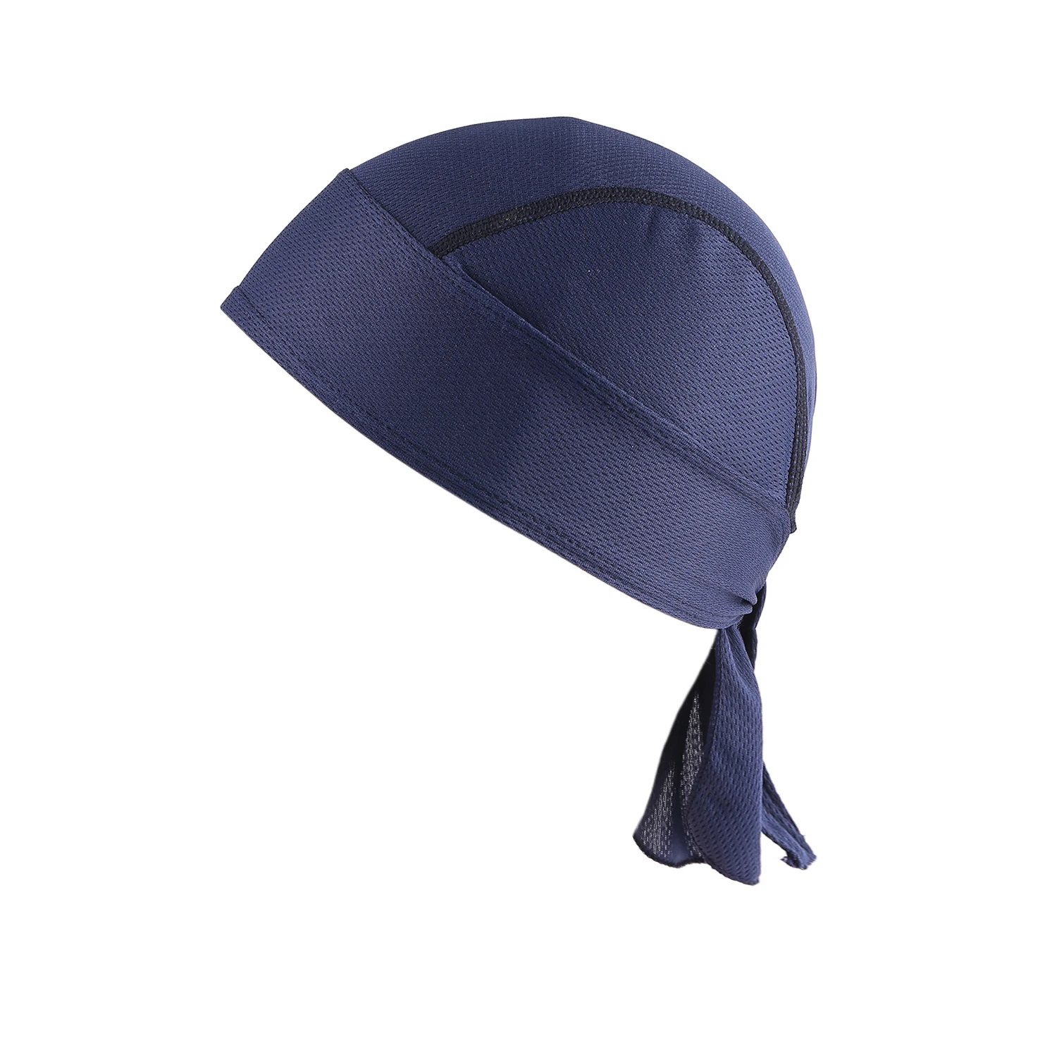 Mesh Cycling Hats, Camouflage Helmet Long Tail Head Wrap Sports Beanie Skull Hat