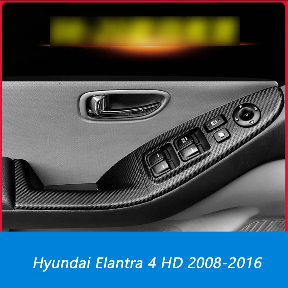 For Hyundai Elantra 4 HD 2008-16 Self Adhesive Car Stickers Carbon Fiber Vinyl Car stickers and Decals Car Styling Accessories