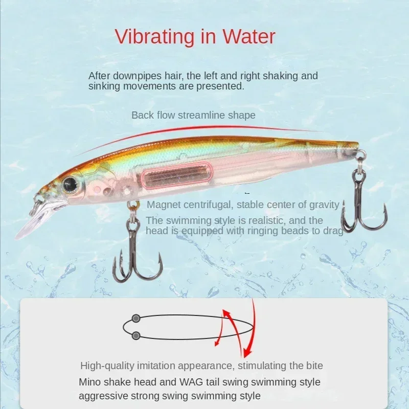 1PC Floating Minnow Fishing Lure 8g  Mm 19g 110mm Artificial Hard Bait Suspend Crankbait Magnetic System Wobblers for Pike Bass