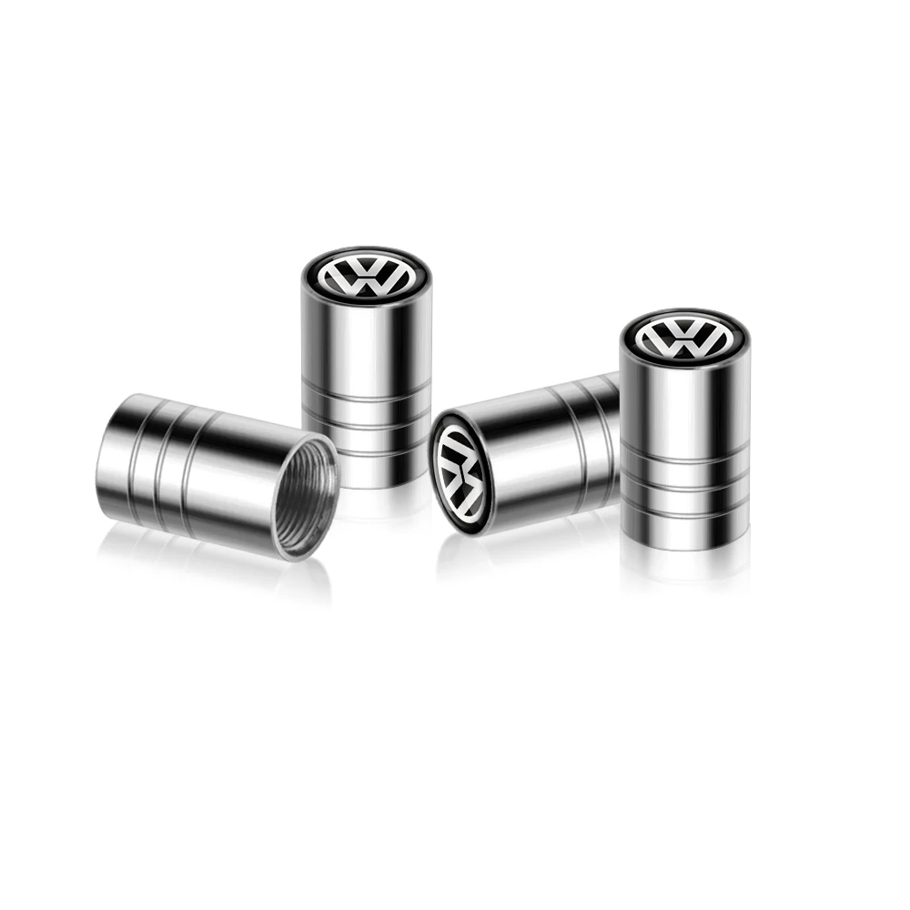 3D Metal Styling Car Wheel Tire Valve Caps Stem Caps Accessories For Volkswagen VW R Line GTI Touareg Passat Polo Jetta Lavida