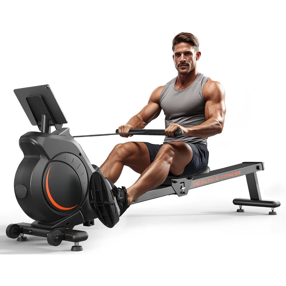 

Magnetic/water Rowing Machine, Weighing 350 Pounds, Household Foldable Rowing Machine with Bluetooth and Tablet Stand