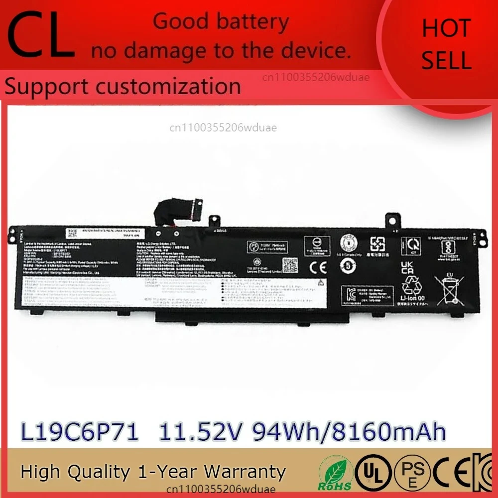 

Совершенно новый оригинальный аккумулятор для ноутбука L19C6P71 11,52 В 94 Втч для Lenovo ThinkPad T15G P15 P17 Gen 1 20SUS4BX00 20SQ L19L6P71 и т. д.