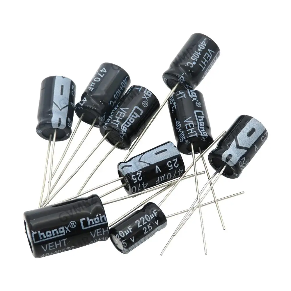 900PCS 30Values DIP Electrolytic Capacitor Kit 0.1uF-1000uF for Electronics Projects