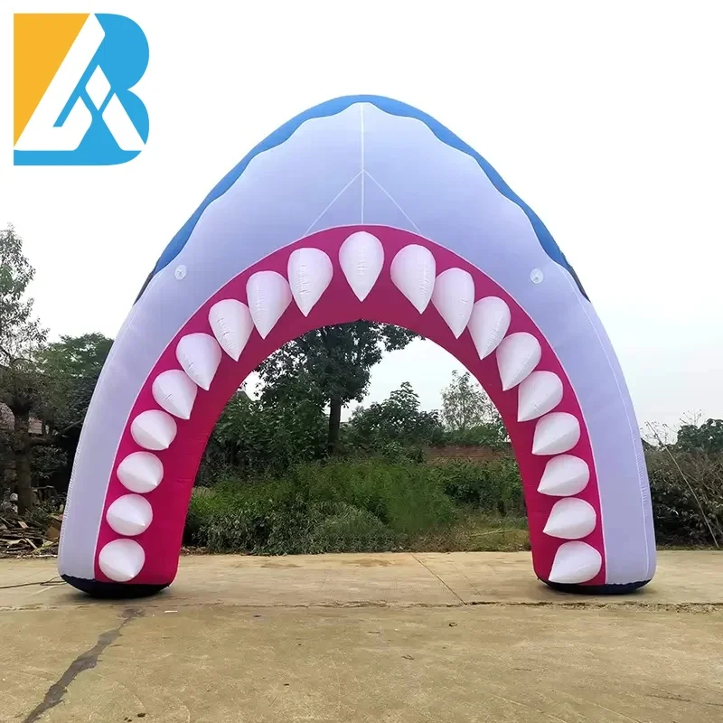 Custom Inflatable Door Arch Giant Inflatable Shark Arch for Beach Side Birthday Decoration Toys