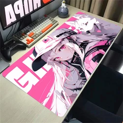 Gaming Mouse Pad Gamer Carpet Kawaii Girl and Cat Keyboard Mat Long Padding Computer Accessories Mousepad Desk Mats Xxl Mausepad