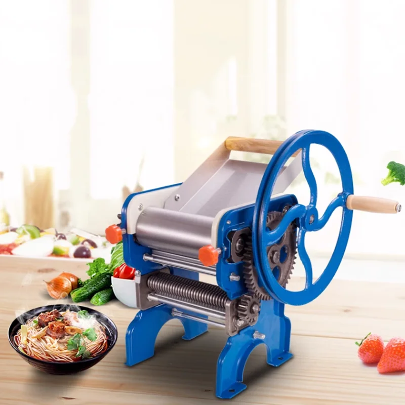 Household Noodle Maker Machine Manual Pasta Machine Dough Laminator Noodles Pressing Rolling Machine Fresh Pasta Machine