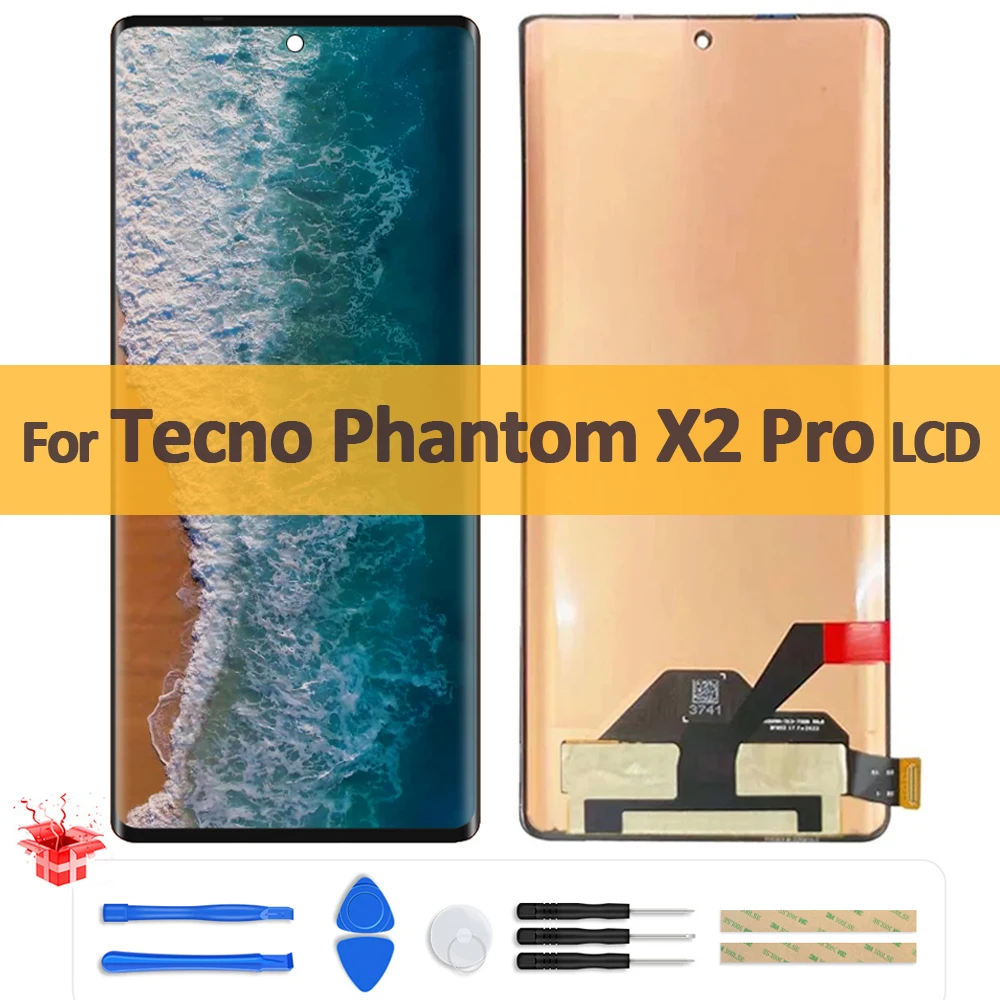 

6.8" Original AMOLED For Tecno Phantom X2 Pro LCD Display Touch Screen Digitizer Assembly For Phantom X2Pro AD9 LCD Repair Parts