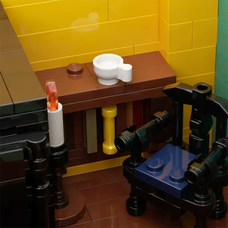 Blocchi da Costruzione Modello Pirati, Casa Doganale, Vista Stradale Tecnica, Mattoncini Fai-da-Te, Giocattolo da Costruzione, Regalo per le Vacanze