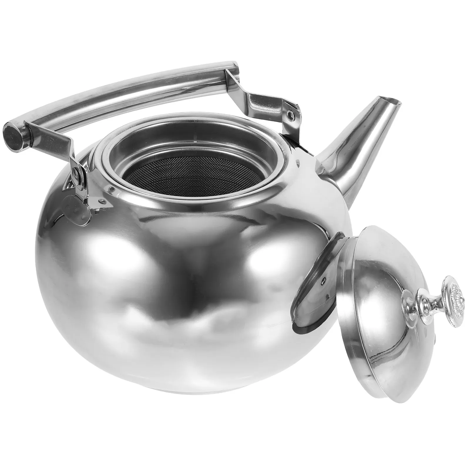 

Stainless Steel Tea Kettle with Filter Lightweight Stove Teapot Boiling Kettle for Tea Coffee Instant Hot Drinks