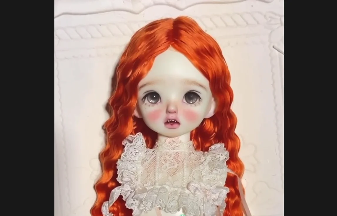 Hardhead Shell 1/6 BJD Doll Mohair Hair Roll Wig Free Shipping