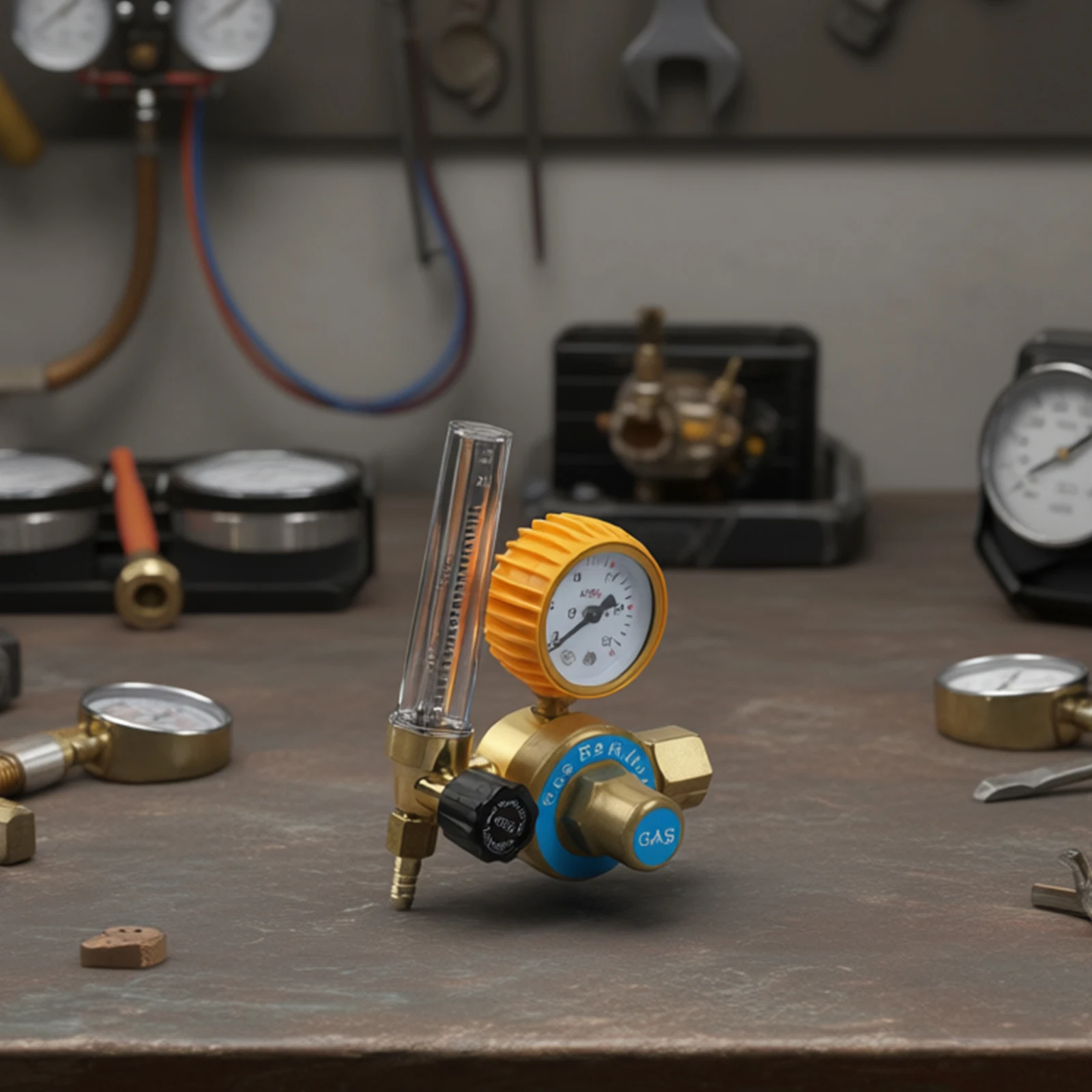 

Argon pressure regulator For YQAr731L for welding with pressure gauge and flow meter for argon gas cylinder use